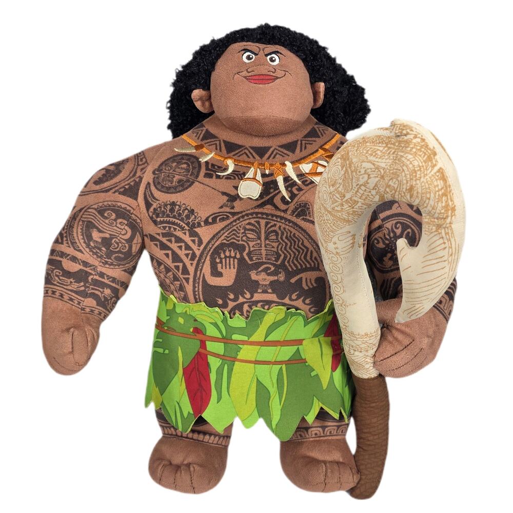 DISNEY MOANA MAUI DEMI GOD TALKING PLUSH – JUST PLAY – 16" – RARE VOICE BOX